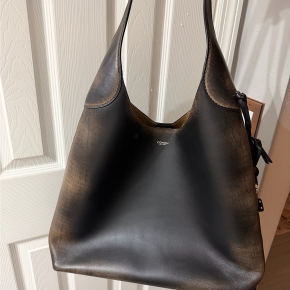 Coach Black and Brown Leather Shoulder Bag - Picture 11 of 16